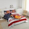 thumbnail image 2 of Erosebridal Football Comforter Set American Flag Comforter Rugby Sports Bedding Set Twin Size Bedroom Decor Fire Football Duvet Set Quilt Set 2Pcs, 2 of 6