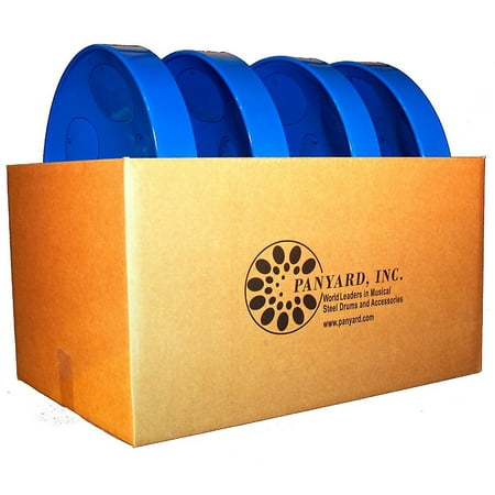 Panyard Jumbie Jam Educator's Steel Drum 4-Pack with Floor Stands Blue