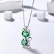 thumbnail image 4 of Juwaliy Collar de Piedra Natal de Mayo con Dije de Gato, Joyería de Plata de Ley 925 con Esmeralda Verde, Regalo de Cumpleaños de Navidad para Mujer, Hija, Esposa, Madre, 4 of 7