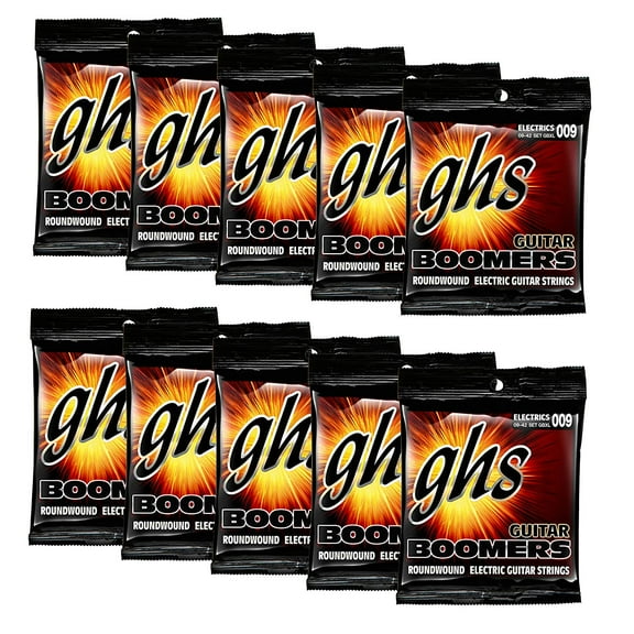 GHS Strings GBXL 10 pack Nickel Plated Electric Guitar String, Extra Light