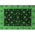 thumbnail image 1 of Ahgly Company Indoor Rectangle Abstract Emerald Green Modern Area Rugs, 7' x 10', 1 of 4
