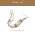 thumbnail image 2 of ORDDIART 1Pack Flower Pot Hanger Wooden Beads Grey Oval Shape Cotton Rope Rustic Style Home Decor 42x5.5x3cm, 2 of 8