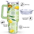 thumbnail image 3 of Mug with Handle and Straws 40 oz Vacuum Insulated Lemon Travel Mug Birthday Present for Men Dad Son Husband Gifts for Him/Her Coffee Mugs, 3 of 7