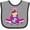 Heather and Black, variant on Inktastic Pilot Girl, Airplane, Plane, Flying, Brown Hair Girls Baby Bib