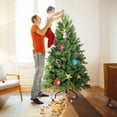 thumbnail image 4 of Artificial 5ft Green Christmas Tree with 756 PE/PVC Mixed Branch Tips, memory wire+iron wire, Hinged Premium & Foldable Base for Indoor Holiday Decorating, 4 of 6