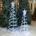 LightUp Cool White LED Spiral Christmas Trees, Set of 2, by Holiday Time