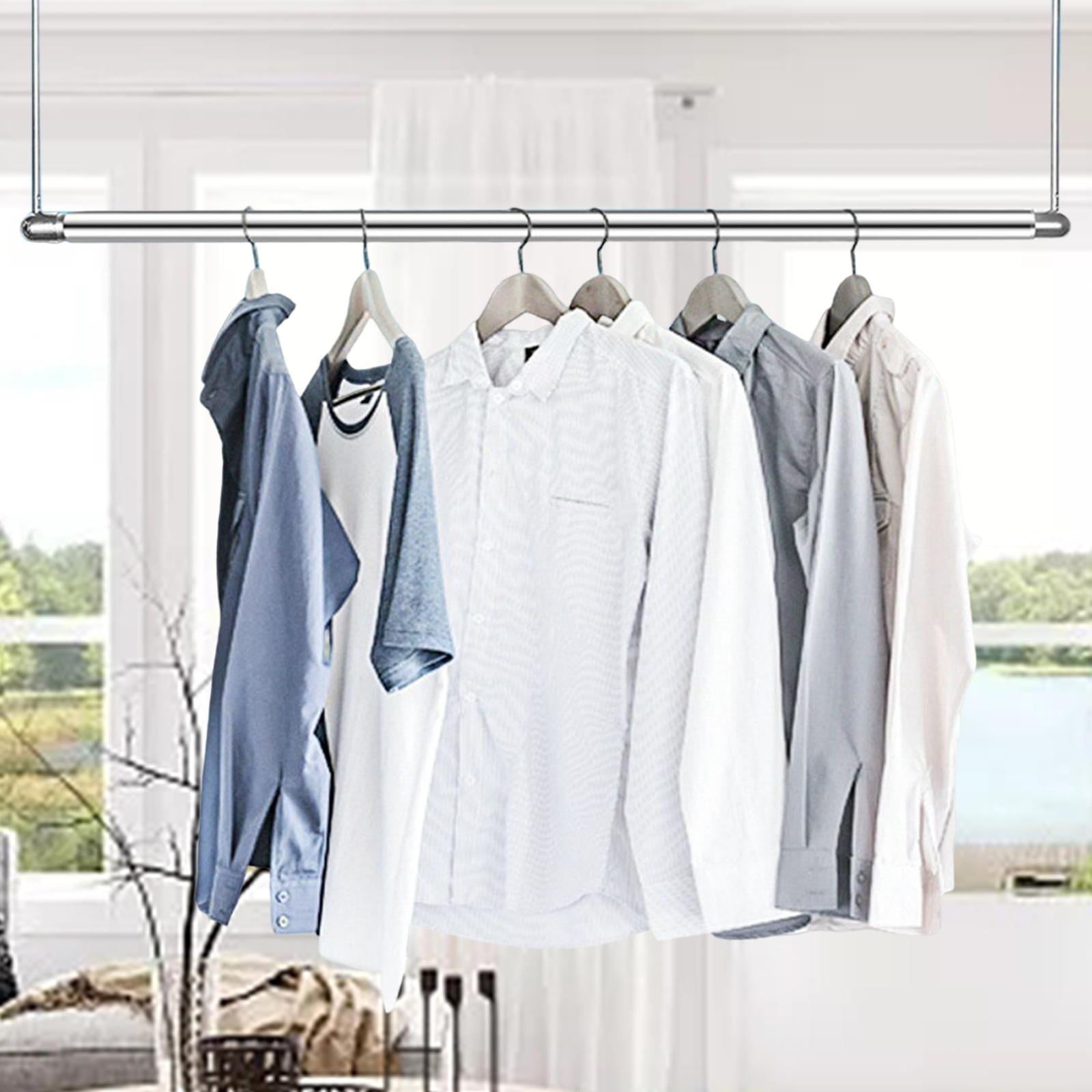 simhoa Clothing Hanger Telescopic Rod Closet Hanging Organizer Support Rod for Bathroom Fixed Length Walmart