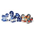 thumbnail image 2 of Stp Goods Mini Horse Handmade Porcelain Figurine 2.36x2.36" (6x6 cm) Symbol of 2026 Majolika Figurine Hand-Painted Porcelain Sculpture Home Decor Tabletop Porcelain Horse, White Blue Red, 2 of 4