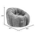 thumbnail image 4 of Dark Gray Teddy Bean Bag Chair with Armrests - Plush Foam Lazy Sofa for Living Room, Bedroom Lounging & Reading - Comfortable Oversized Chair, 4 of 10