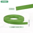thumbnail image 3 of 2-Rollos de caña de tejido de papel, 11 yardas x 0.6 pulgadas, material de caña de ratán de papel de 12 capas [Verde], 3 of 7