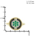 thumbnail image 4 of 1 1/2 Carat T.G.W. Emerald And Black & White Diamond Accent 14k Gold Over Silver 3-Piece Jewelry Set, 4 of 7