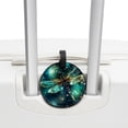 thumbnail image 3 of Dragonfly 2Pcs PU Leather Round Luggage Tags with Privacy Cover and Name ID Tag for Suitcase, Handbags, Backpacks, School Bags, 3 of 6