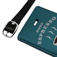thumbnail image 2 of More Espresso Less Depresso Depression Coffee Funny Humor Rectangle Leather Luggage Card Suitcase Carry-On ID Tag, 2 of 5