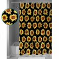 thumbnail image 3 of Shower Curtain, Farm Sunflowers on Black Background Waterproof Shower Curtain Set with Hooks for Bathroom Showers,Stalls and Bathtubs,60x72In Country Floral Art, 3 of 9