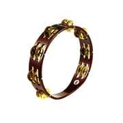 Meinl Percussion Traditional Wood Double Row Tambourine - Brass Jingles