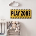 thumbnail image 2 of Stupell Industries Play Zone Caution Children Construction Sign Yellow Black Transportation Painting Gallery Wrapped Canvas Art Print Wall Art, 13 x 30, 2 of 6