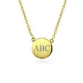 thumbnail image 2 of Bling Jewelry Womens Minimalist  Monogram Initial Pendant Necklace 14K Gold Plated Silver, 2 of 6