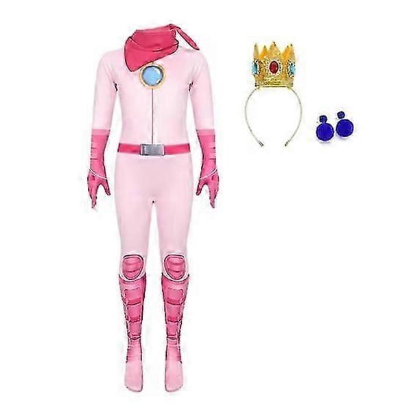 Carnival Peach Jumpsuit For Girls Princess Cosplay Suit Halloween Game Role Playing Princess Costume