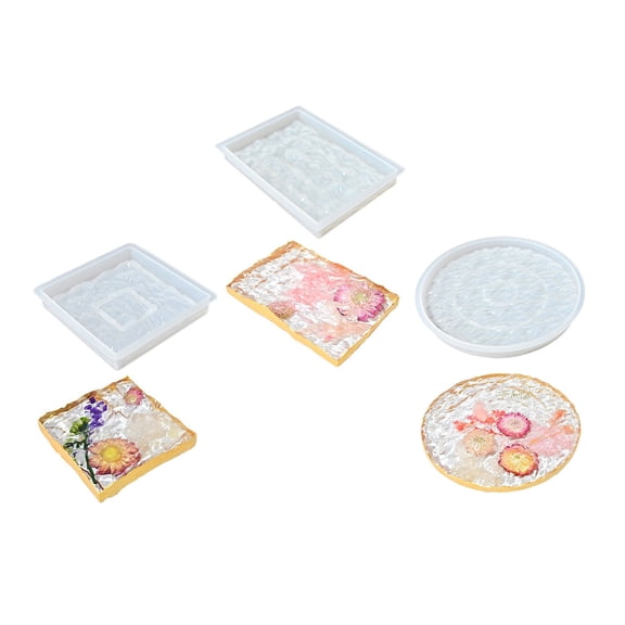 Water Ripples Countertop Tray Easy Release Silicone Mould Epoxy Resin Mold for Jewelry Making Home Decoration Mould