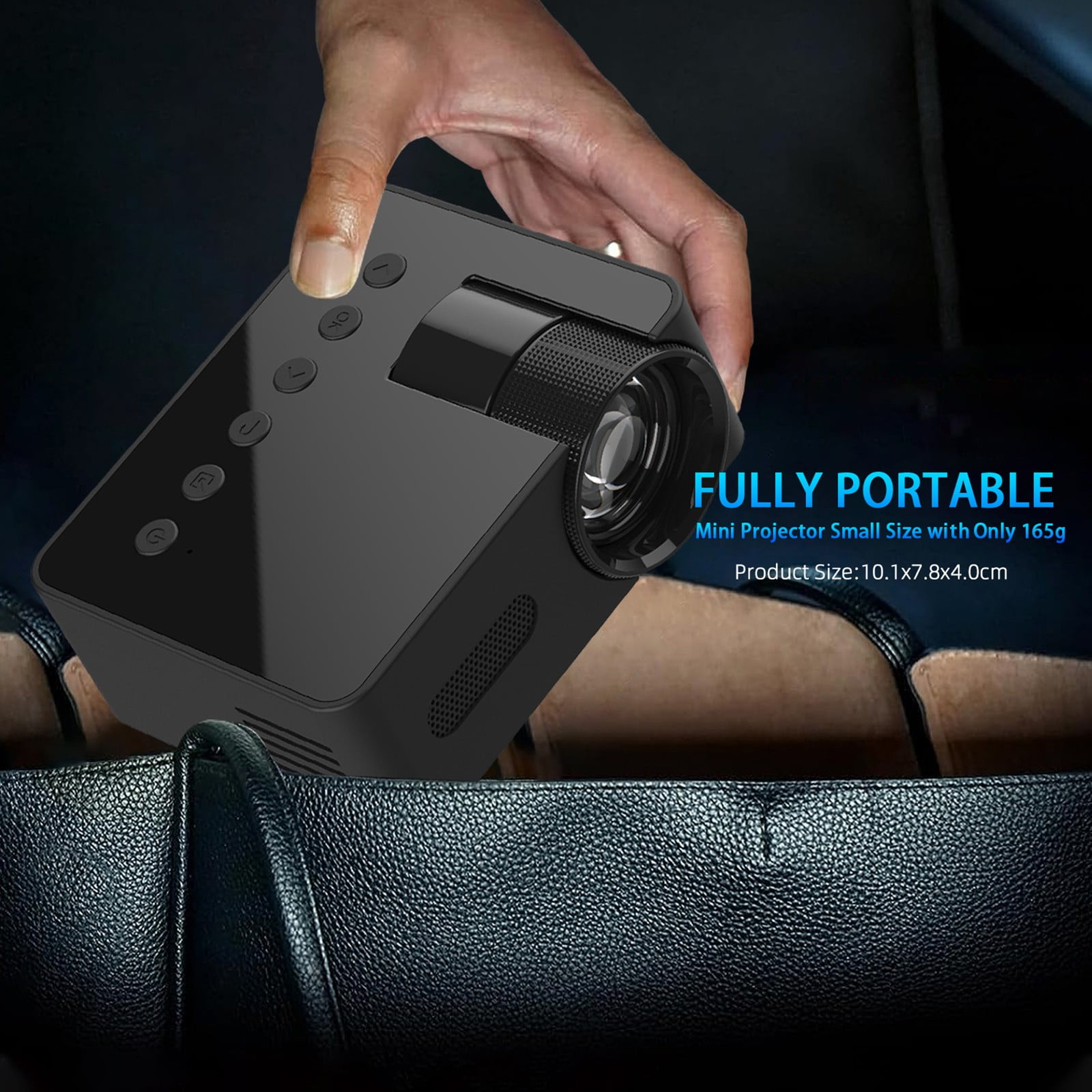 Portable Projector for Smartphones and Laptops with USB Connectivity and Universal Device
