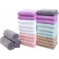 thumbnail image 4 of 24 Pack Kitchen Dishcloths - Does Not Shed Fluff - Reusable Dish Towels, Dish cloths, Super Absorbent Coral Fleece Cleaning Cloths, Nonstick Oil Washable Fast Drying, 7 x 9 Inch (Multicolor), 4 of 10