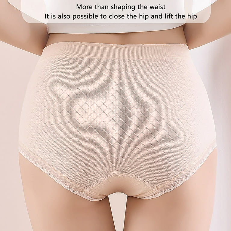 Women Panties Tummy Control Lace Plus Size Low Waist Breifs Gather