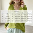thumbnail image 2 of Cethrio Girls Cardigan Sweaters, Fall Winter Button Down Long Sleeve V Neck Knitted Cardigans Size 6-7 Years Mint Green, 2 of 4