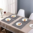 thumbnail image 4 of Decozen Placemats Set of 8 for Dining Table Placemats, Rectangular PVC Vinyl, 18"x12" - Black Brown, 4 of 6