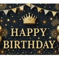 thumbnail image 4 of Yatrandify Golden Crown Birthday Banner Glittering Balloons Decorative Design for Birthday Party Celebration Indoor Decoration Photo Shoot, 4 of 8