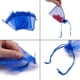 thumbnail image 4 of 100 bolsas de regalo de organza con cordón para joyería, bodas, fiestas, regalos de Navidad, azules, 12 x 9 cm, 4 of 4