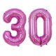 thumbnail image 4 of 2 globos de helio de 32 pulgadas, dorados, plateados, negros, azules y rosas, con números 28, 29, 30, 31, 32 y 33, suministros de decoración para fiestas de feliz cumpleaños, 4 of 5