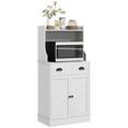 thumbnail image 1 of HOMCOM Microwave Cabinet, Storage Cabinet with Storage, White, 1 of 10