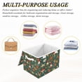 thumbnail image 6 of Yayeee Collapsible Storage Bin with Lid Fabric Closet Decorative Basket with Handles, Forest Mushroom Pattern, 6 of 7