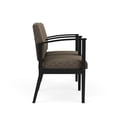 thumbnail image 3 of Pemberly Row Reception Waiting 2 Seat Tandem Seating in Black Steel & Brown, 3 of 3