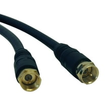 Tripp Lite 6ft Home Theater Rg59 Coax Cable With F-type Connectors 6' - Rf Cable - F Connector Male To F Connector Male - 6 Ft - Double Shielded Coaxial - Black