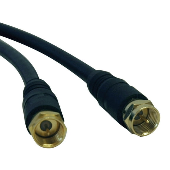 Tripp Lite 6ft Home Theater Rg59 Coax Cable With F-type Connectors 6' - Rf Cable - F Connector Male To F Connector Male - 6 Ft - Double Shielded Coaxial - Black