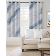 thumbnail image 2 of Blue White Blackout Curtains 72 Inch Length Marble Abstract Art Stone Crack Texture Thermal Insulated Window Curtain Window Drapes 2 Panels for Bedroom Living Room 52"Wx72"L, 2 of 9