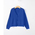 thumbnail image 4 of Minimalists Long Sleeve Button Down Knit Sweater Womens Lightweight Stretch Fabric Easy Layering Oversized Cardigan Coat, 4 of 9