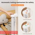thumbnail image 5 of Retractable Baby Gate, TULILLO 48in Tall Baby Safety Gate, 150" Wide Baby Gate Dog Gate for Stair, Doorway, Auto-Lock, Gray, 5 of 9