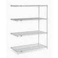 thumbnail image 4 of Nexel 5 Tier Stainless Steel Wire Shelving Add-On Unit, 48"W x 24"D x 86"H, 4 of 4