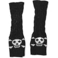 thumbnail image 4 of Arm Warmers Goth Knitted Fingerless Gloves Punk Skull Hand Warmers For Cosplay Typing Driving1 Pair, 4 of 5