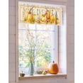 thumbnail image 4 of Valances for Windows Thanksgiving Falling Leaves Pumpkin Sunflower Rod Pocket Cafe Window Treatments Valance Curtains for Kitchen Bathroom Laundry Basement Windows 54"x18", 4 of 6