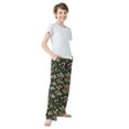 thumbnail image 3 of FORMRS Boys Pajama Pants with Pockets Size 9-10Y Kids Lounge Sleep Bottoms, Green Christmas Holly, 3 of 8