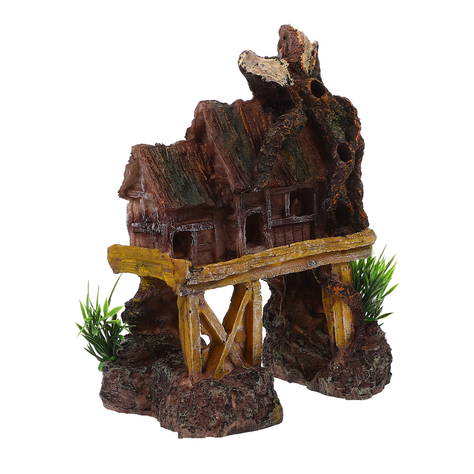 NUOLUX Aquarium Cave Fish Tank Tree Treehouse Decorations Accessories