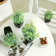 thumbnail image 4 of 4 Pack Fake Plants in Black Pot,Mini Artificial Eucalyptus Potted Plant,Small Faux Grass Greenery Potted Plants for Indoor Home Office Farmhouse Bathroom Table Decoration, 4 of 5