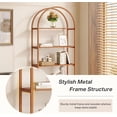 thumbnail image 6 of Finmind 5-Tier Arched Bookcase,Open Book Shelves with Metal Frame, 6 of 7