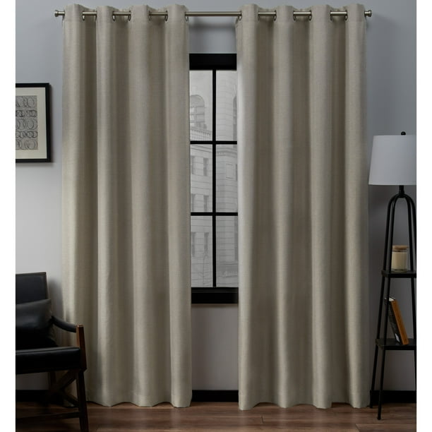 Exclusive Home Curtains Loha Linen Grommet Top Curtain Panel Pair