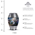 thumbnail image 2 of MUKTIVE Rabbit Cremation 3 Inch Small Burial Urns for Human Ashes Adult, Blue Memorial Urn for Adult Human Ashes for Male & Female, Decorative Large Urn for 10 Inch (1 Large, 4 Keepsake), 2 of 7