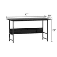 thumbnail image 5 of TY Arts & Culture Modern 47" Wood Tone Computer Desk - U-Shaped Steel Legs - Lap Desk with Bookshelf - Black, 5 of 9