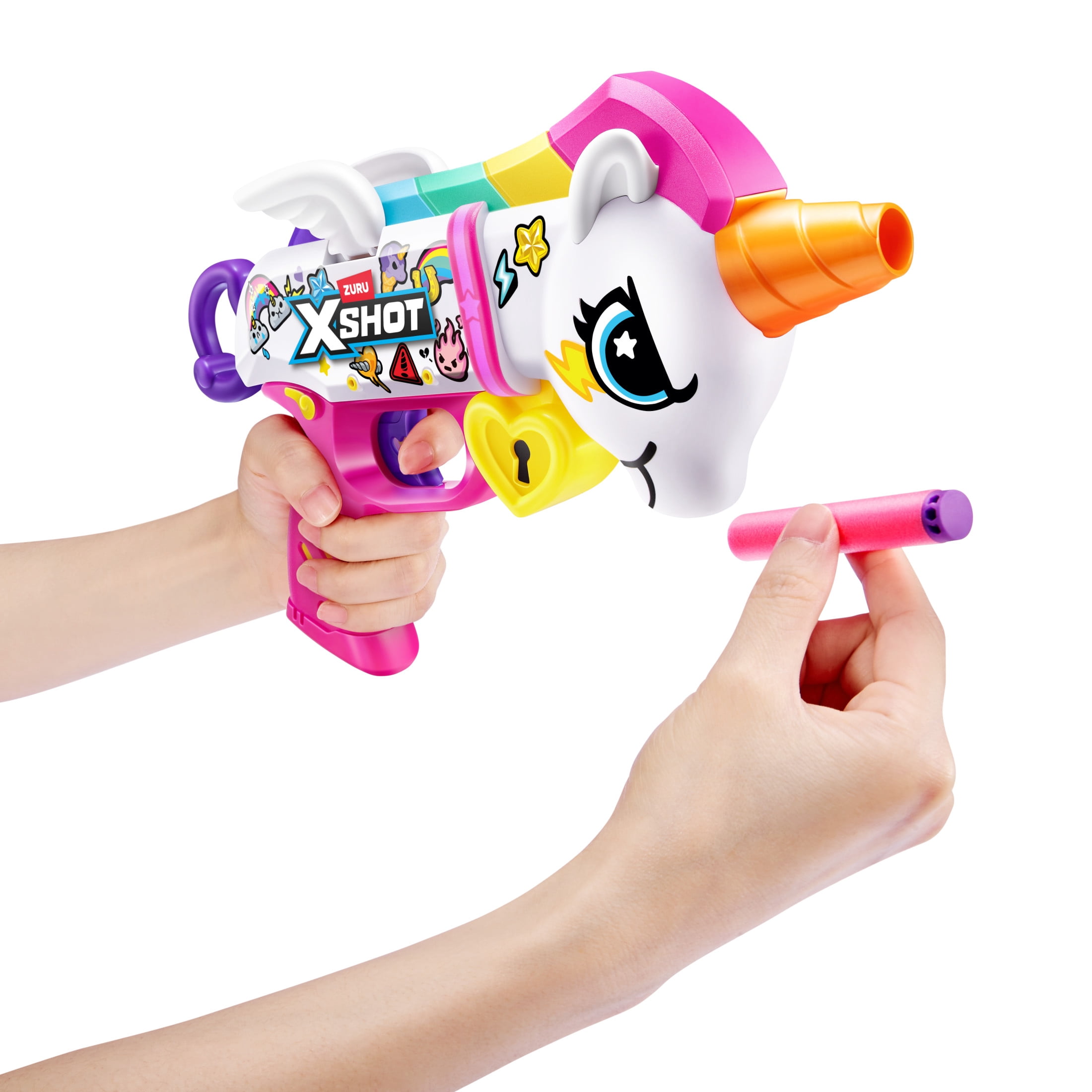 XSHOT Blastercorn de ZURU avec 16 fléchettes, fléchettes à technologie Air Pocket et stockage des fléchettes, jouet d’extérieur pour garçons et filles, adolescents et adultes